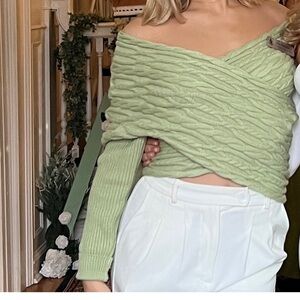 Princess Polly Tamas Sweater Sage. Size S/M